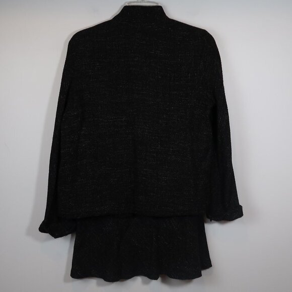 Eileen Fisher Gray Tweed Suit Jacket and Skirt S
